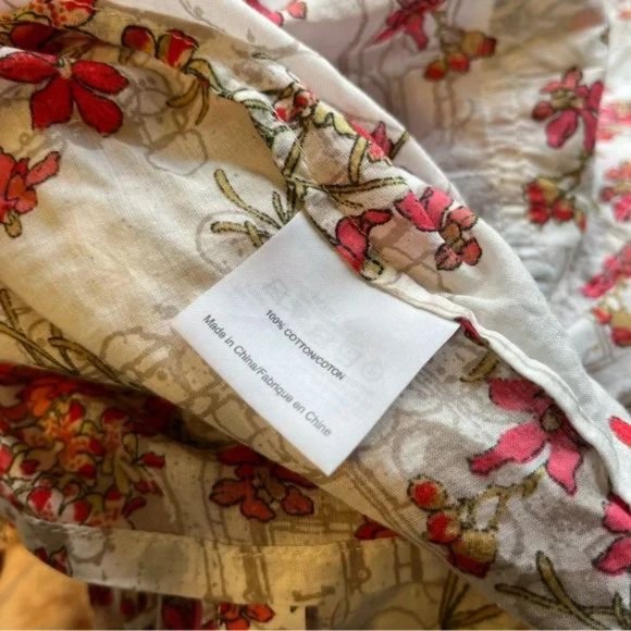 TORY BURCH Floral Print Long Sleeve Button-Up Top size 14 US - Picture 6 of 7